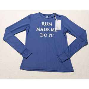 NWT HIHO UPF50+ Long Sleeve Sun Tech Shirt‎ Womens XS MSRP $60 Rum Made Me Do It